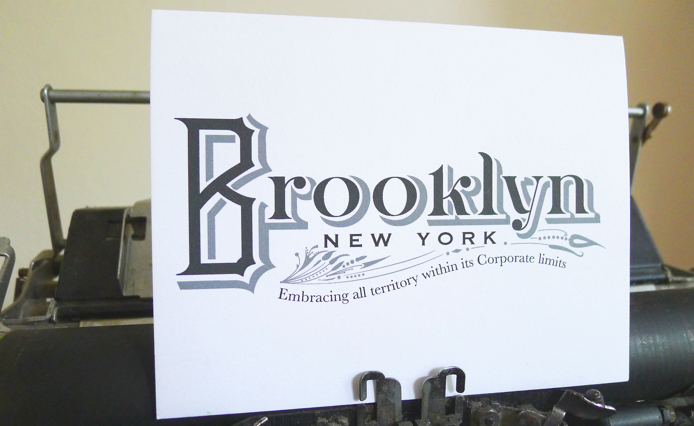 Brooklyn, Graphic Design, Greeting Card, Borough, Illustration, Typography